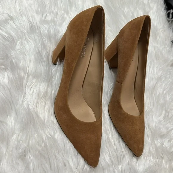 Franco Sarto Palma Women shoes Tan Suede Classic Pumps Size 10M - Picture 4 of 8
